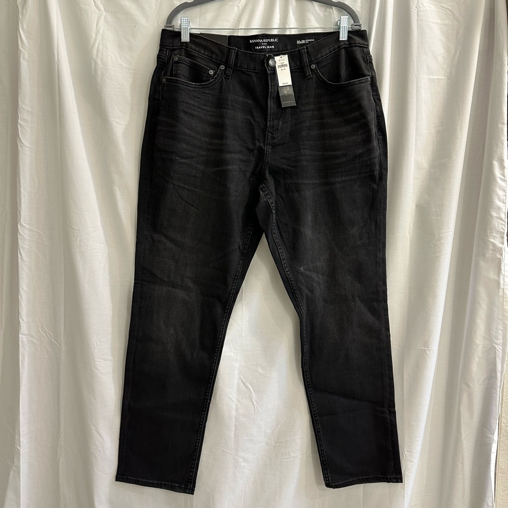 Banana Republic Men's Black Travel Jeans Size 35x30